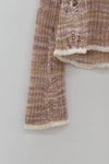 SWAYING/KNIT section dyed hollow bottoming shirt SW24SS1T62 pink PS86